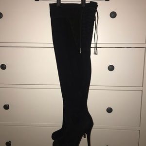SHOEDAZZLE OVER THE KNEE SUEDE BOOT
